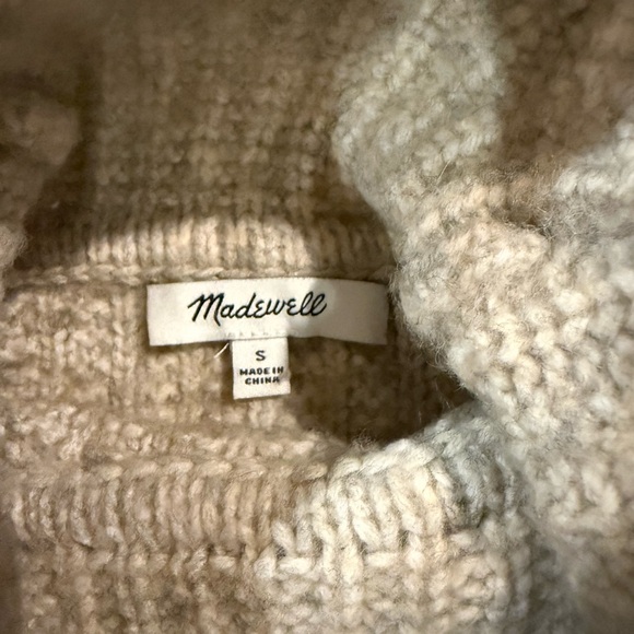 Madewell Merino Alpaca Turtleneck Sweater Oatmeal S - Picture 4 of 11